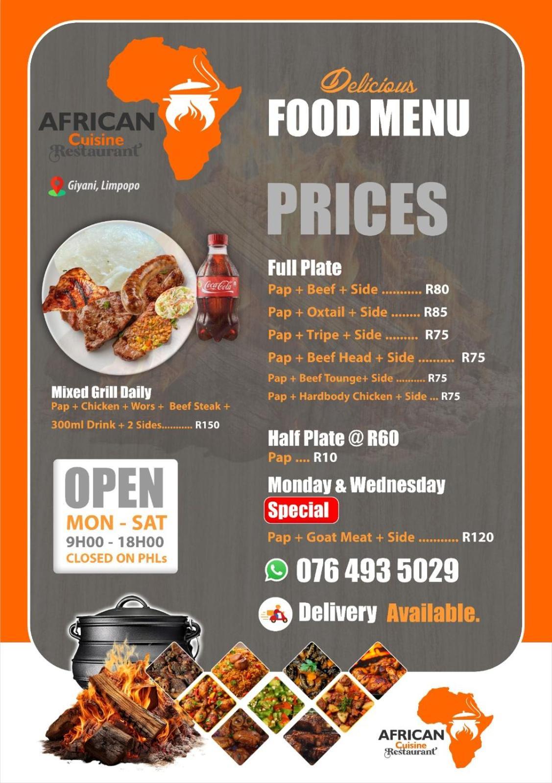 African Cuisine Restaurant Bed and Breakfast Giyani Exteriör bild